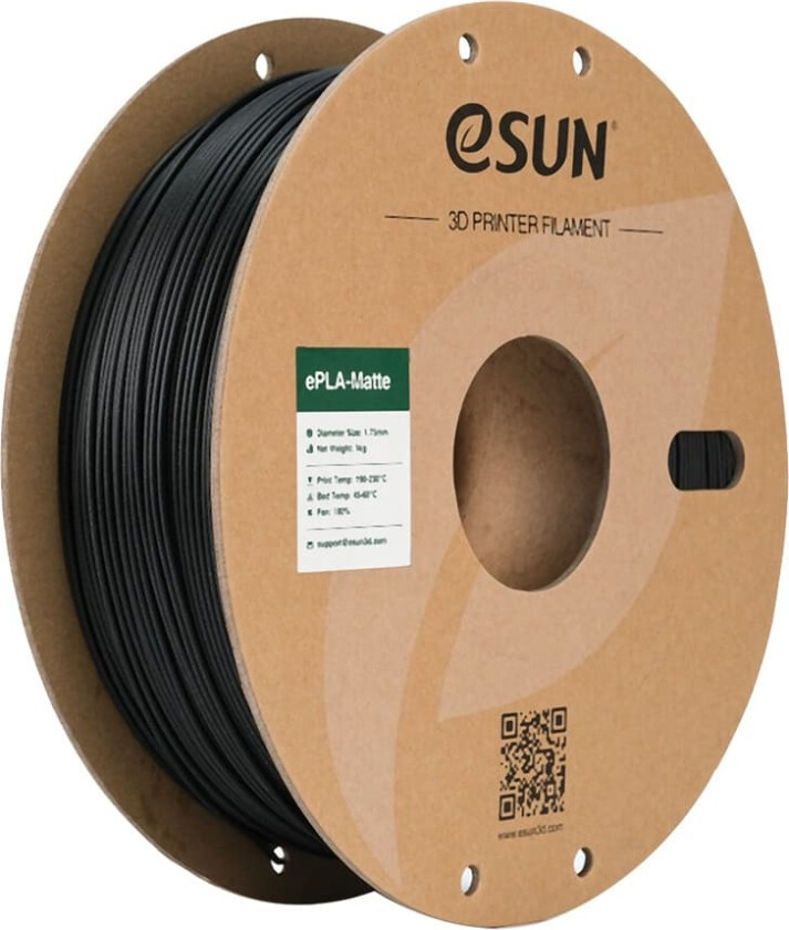 eSUN PLA-Matte 1.75mm 1kg - Black