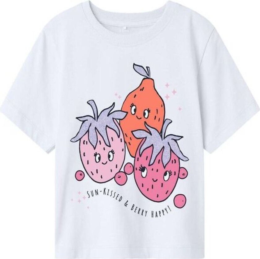 Name It Nmfhelka t-skjorte til småbarn, Lucent White