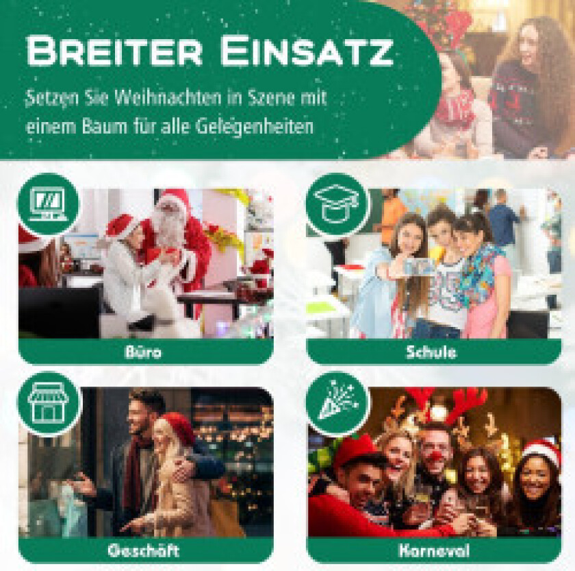 150cm blyant juletre kunstig juletre med 295 grønne grenspisser