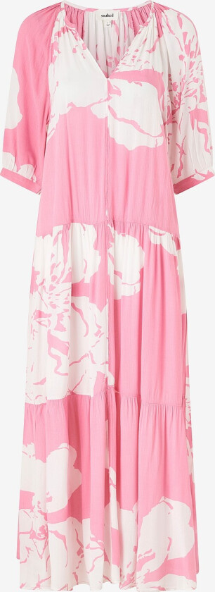 Maxikjole slZaya Flowy Maxi Dress SS - Rosa