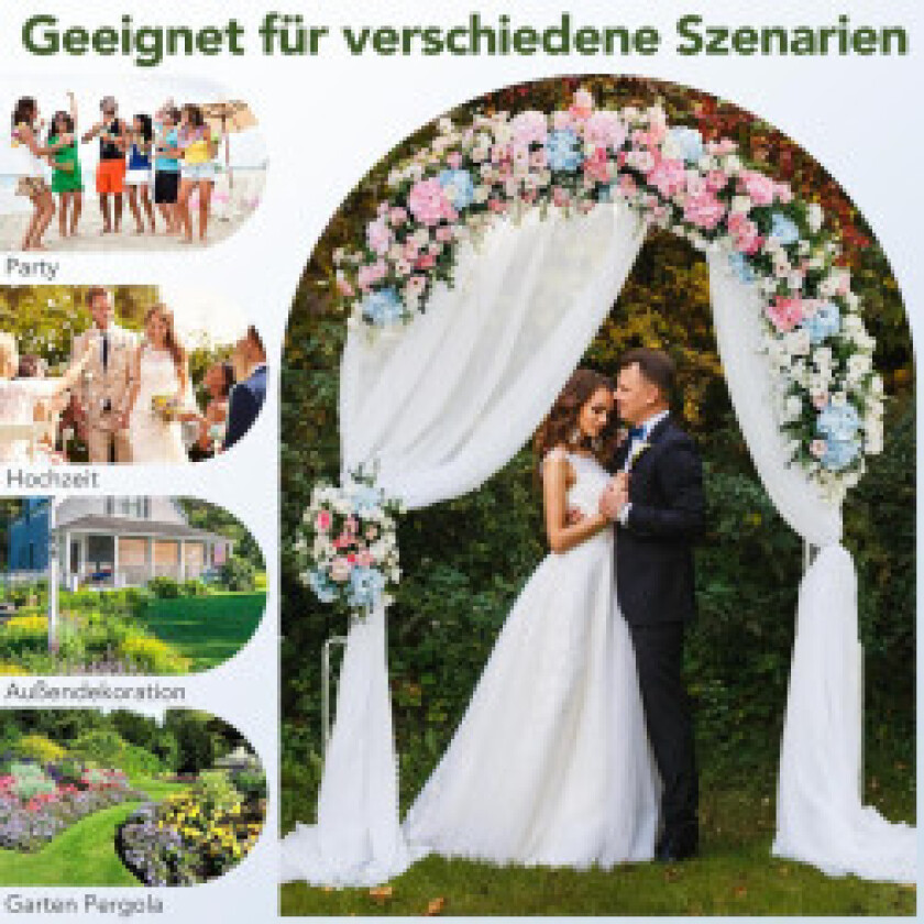Rosebuebue Metallhagebue for klatreplanter og roser Trellis Country House Style 167 x 37 x 240 cm Hvit