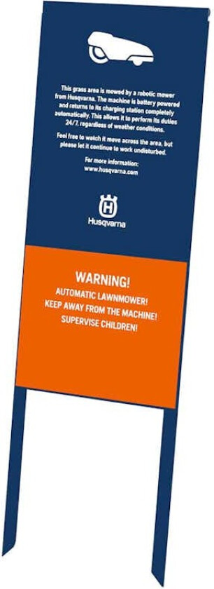 Advarselsskilt Husqvarna Robotgressklipper