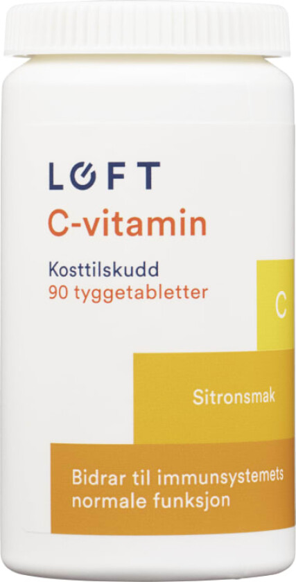 Vitamin C Tyggetablett Sitron 90stk
