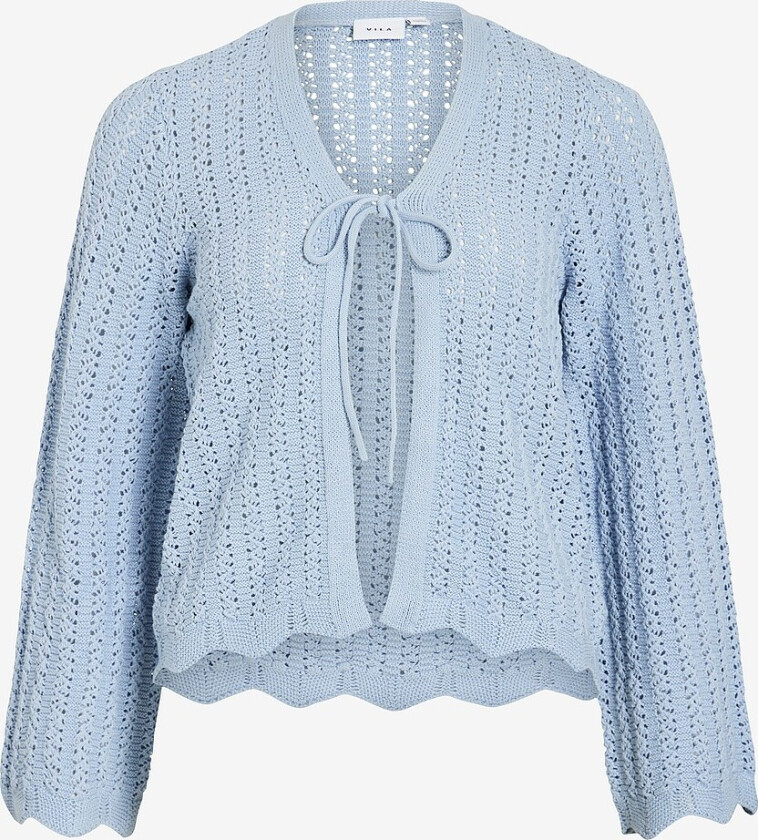 Kardigan viNoi L/S String Knit Cardigan - Blå