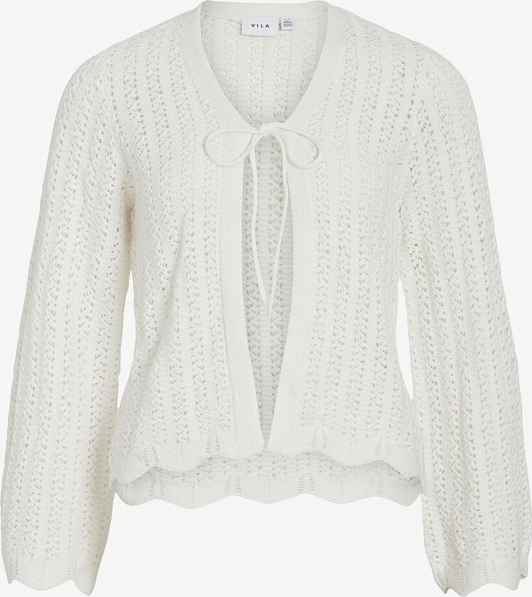 Kardigan viNoi L/S String Knit Cardigan - Hvit