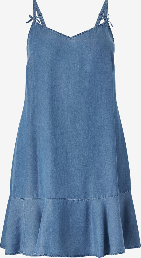 Denimkjole vMilla S/L Blk Dress - Blå