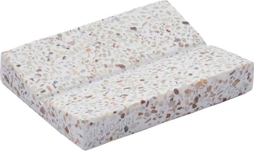 Terrazzo såpeskål 9 x 19 cm Rød-beige