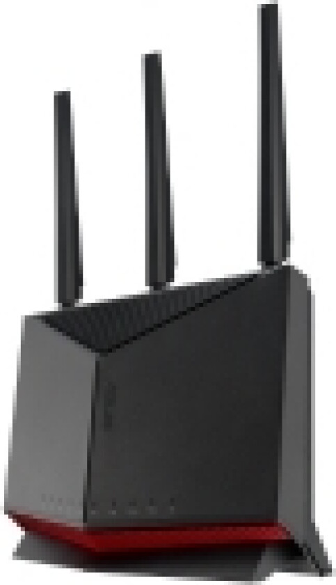 RT-BE86U, Wi-Fi 7 (802.11be), Dobbelbånd (2.4 GHz / 5 GHz), Ethernet/bredbåndsforbindelse, Sort, Frittstående router