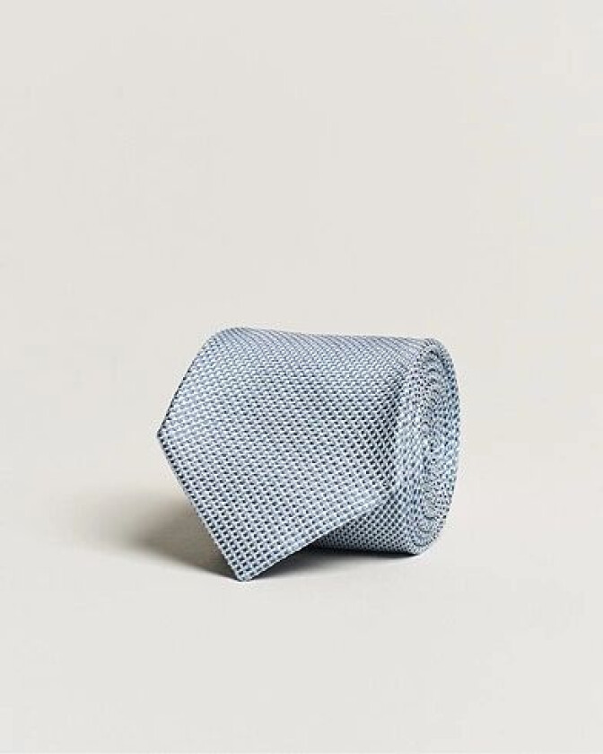 Structured Silk Tie Light Blue