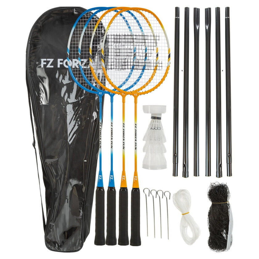 Fz Forza Fun summer set 4 pcs.+ net, badmintonsett med nett BLACK