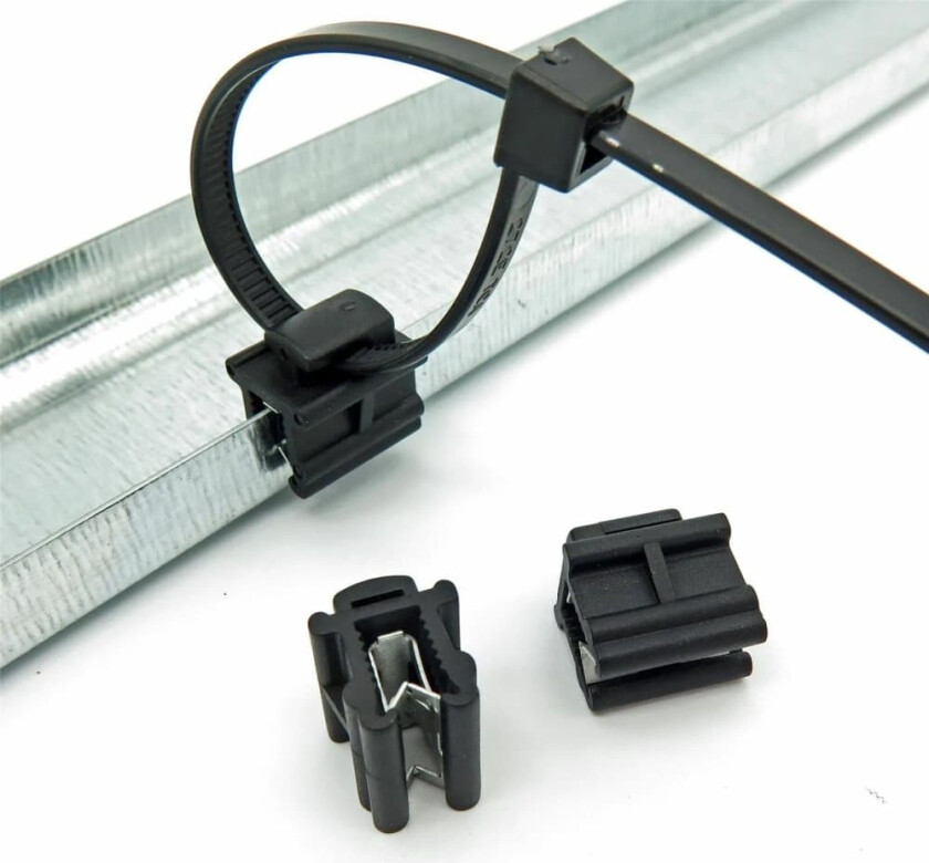 VVO Fasteners Cable Tie Edge Mounting Clips (10 Clips- Cable Ties NOT Included)