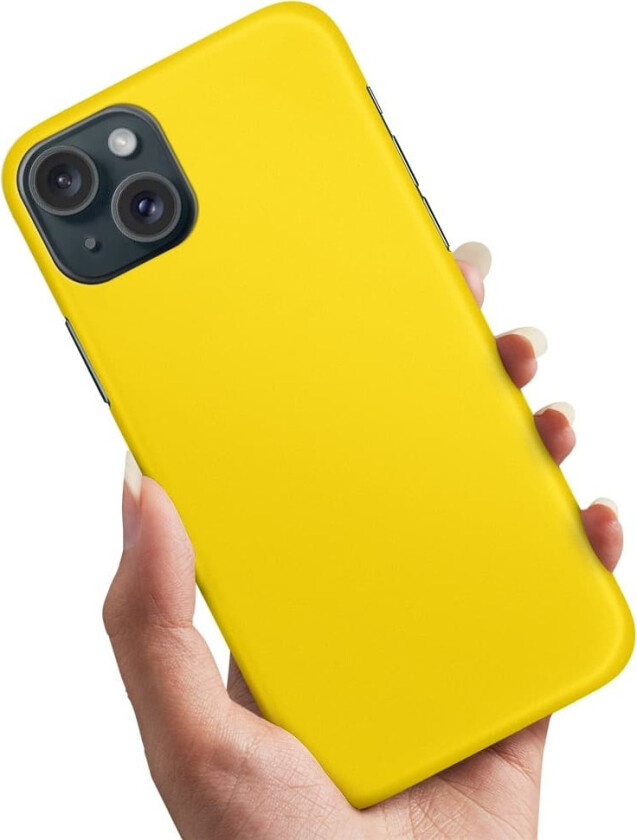 iPhone 15 Plus - Deksel/Mobildeksel Gul