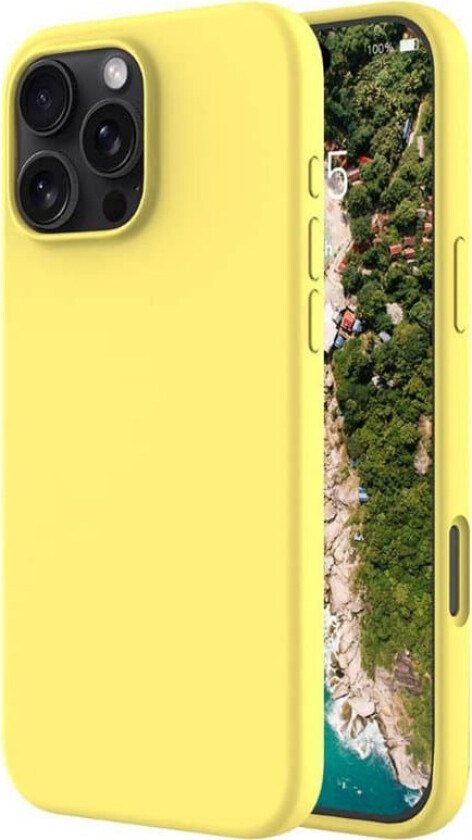 Liquid silikon deksel Apple iPhone 16 Pro Max - Canary Yellow