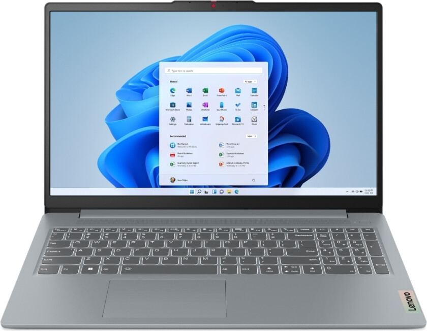 IdeaPad Slim 3 15ABR8 (R5/16/512 GB) 15,6" bærbar PC, Arctic Grey