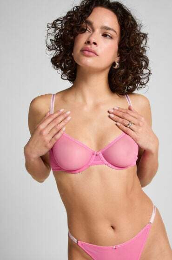 Roza upolstret BH med bøyle Rosa