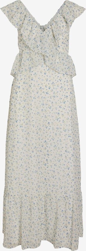 Maxikjole viMone S/L Maxi Flounce Dress - Hvit