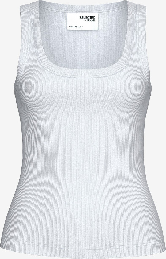 Singlet slfAnna U-neck Tank Top - Hvit