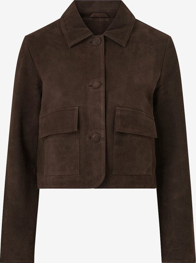 Semsket jakke viIda Suede Jacket - Brun
