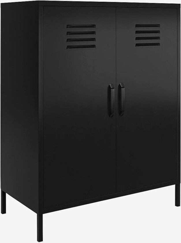 Skap med 2 dører Metall Mission District, Svart
