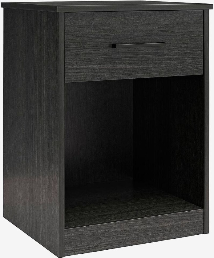 med 1 skuff i Mdf BrEz, Svart