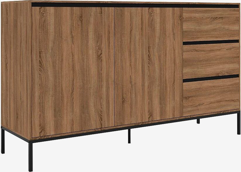 Skjenk med 2 dører 3 skuffer Bari, Beige