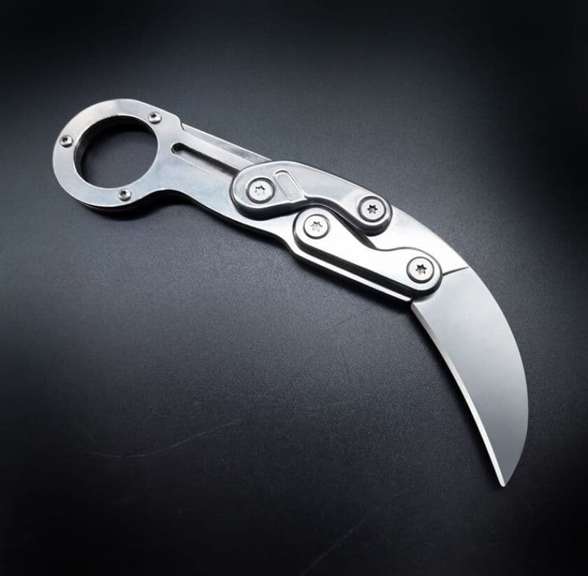 Mini nøkkelkniv, lommekniv i rustfritt stål for EDC, frukt, pakkeåpning