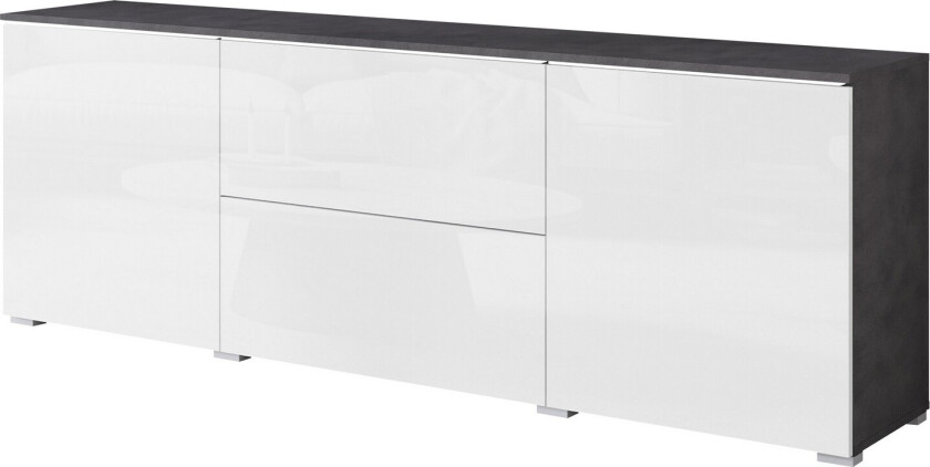 Sherie TV-benk 180 cm - Hvit / Grå