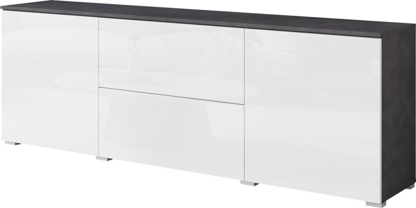 Sherie TV-benk 180 cm - Hvit / Grå