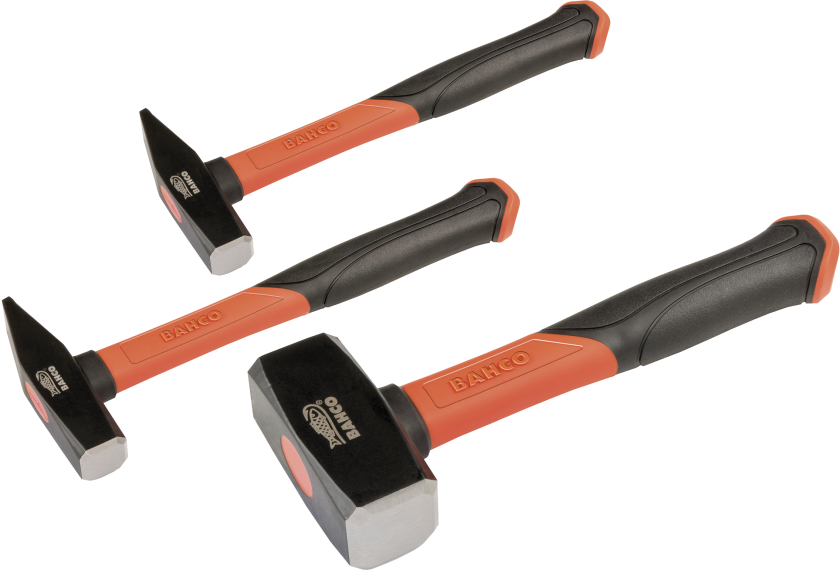 Hammer m/glasfiberskaft 300-500-1500g, sæt 3stk