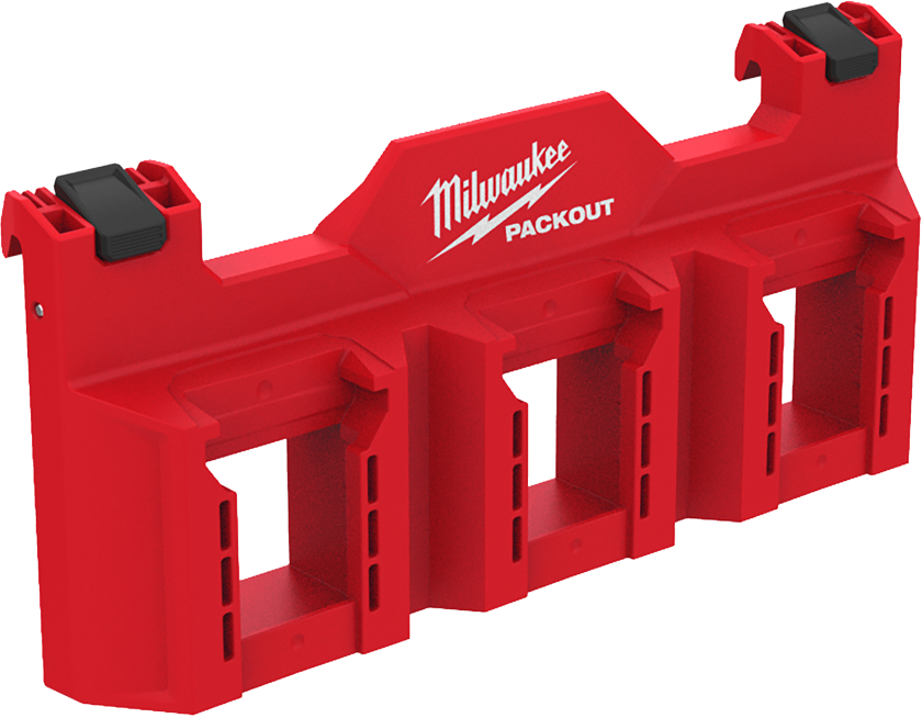Holder t/3 M18 batterier, sidemontering, Packout