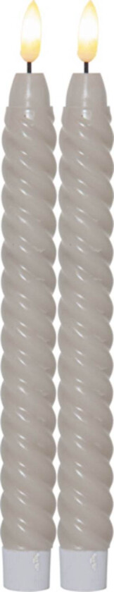 Twisted LED-lys 25 cm 2-pakning Beige