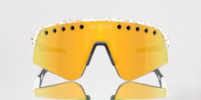 Sutro Lite Sweep sykkelbriller Prizm 24k - white splatter MVDP signature edition