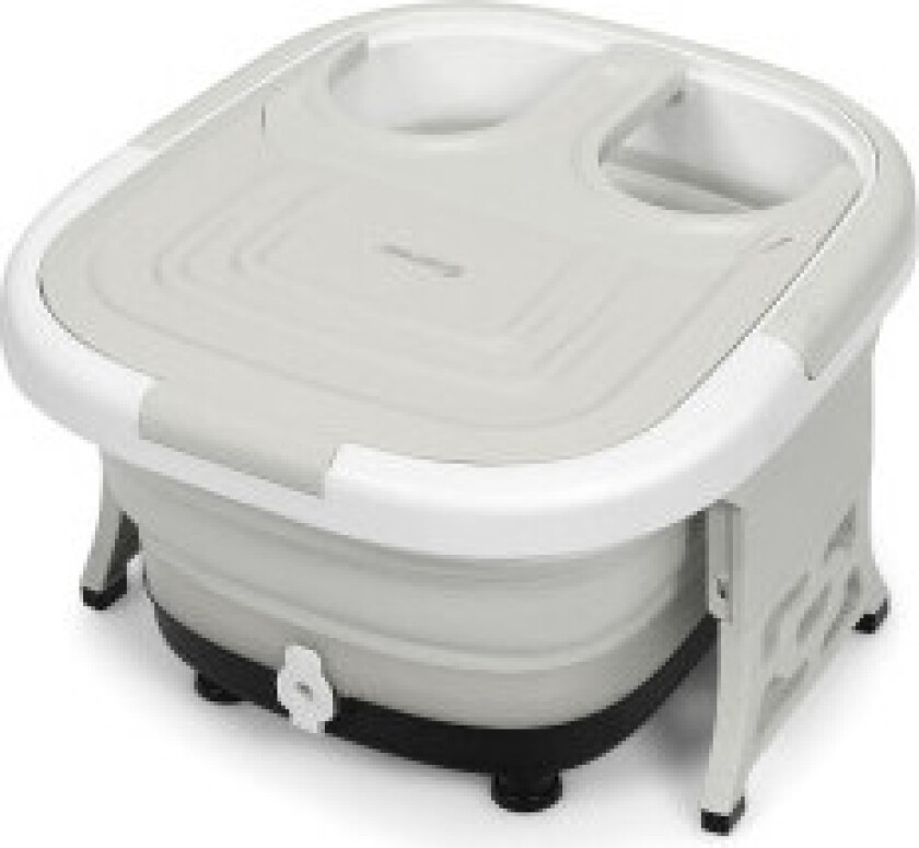 Fotbad massasjeapparat fotbad boblebad med justerbar varmetemperatur 42 x 40 x 24 cm grå