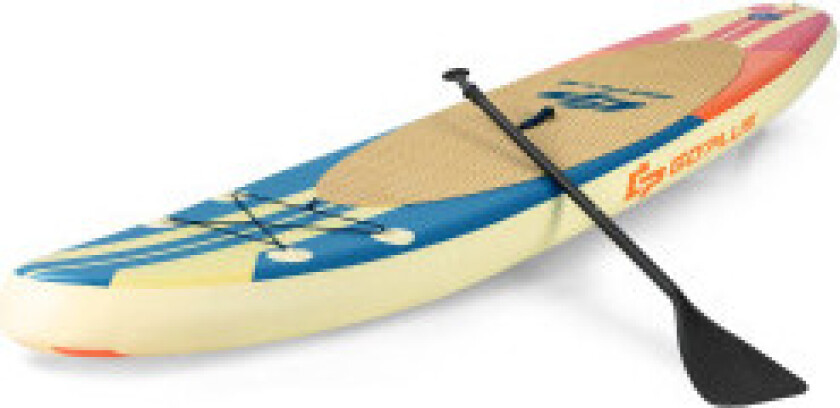 Oppblåsbart Paddle Board Båt Stand-Up Surfebrett 335 x 76 x 15 cm Stripemønster Fargerikt