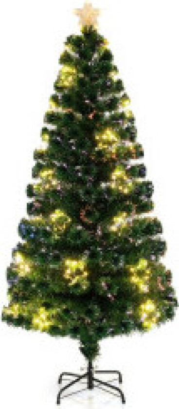 180 cm kunstfiber juletre med belysning