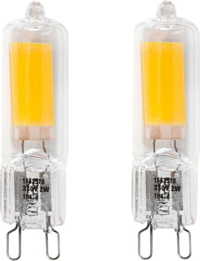 G9 LED dimbar 2W lyskilde 2-pakning 2700K 220lm