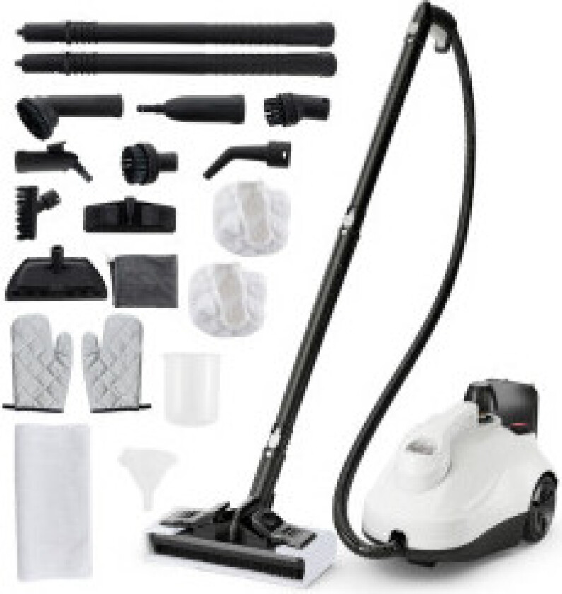 Damprenser 2000W Damptrykk: 5 bar Tank: 1,8L Temperatur: opptil 160℃ Hvit