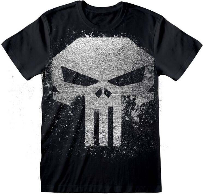 T-skjorte - Punisher Skull With Metallic Ink FB - S til XXL - Herrer - svart