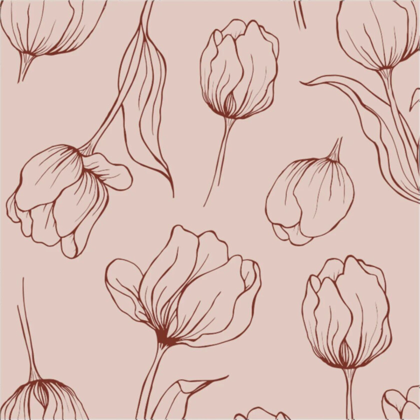 Tulipa servietter 16 x 16 cm Blush