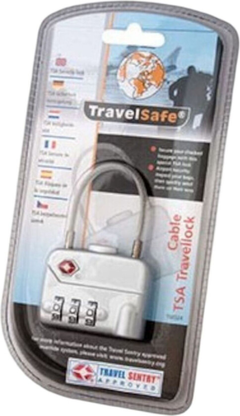 kombinasjonslås TSA med kabel