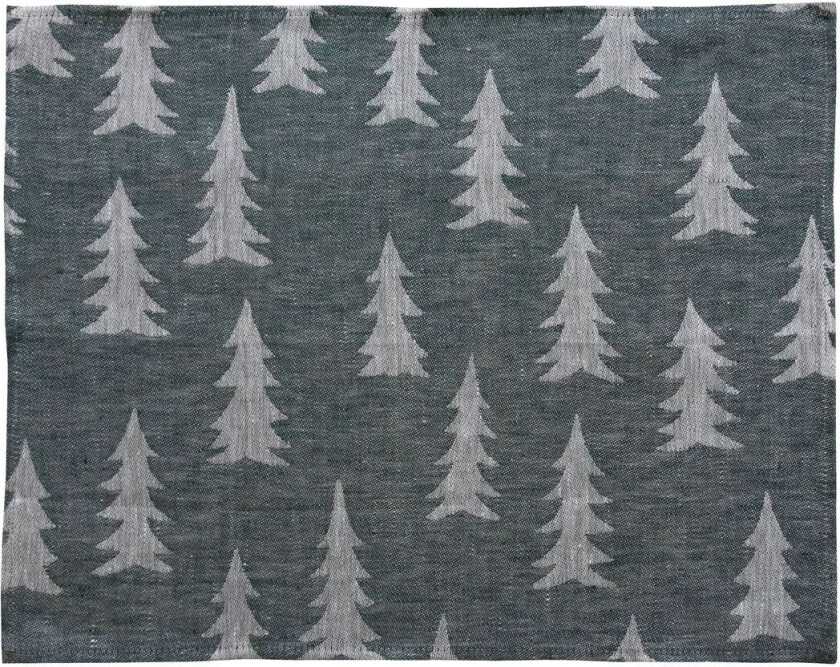 Gran spisebrikke 37x47 cm Grønn-hvit