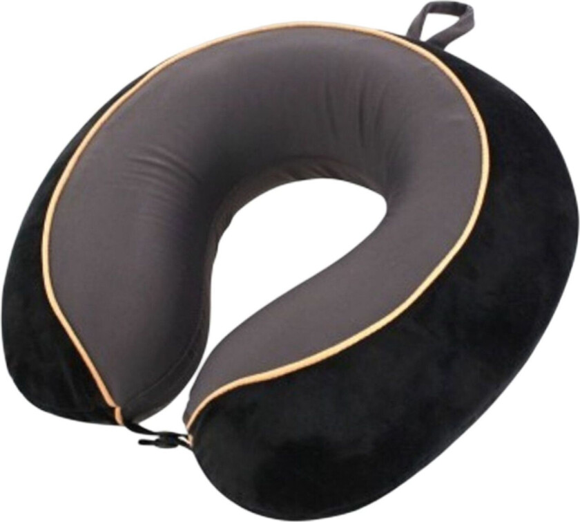 reisepute med memory foam, svart/grå