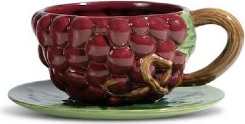 Grape kopp med fat 26 cl Lilla
