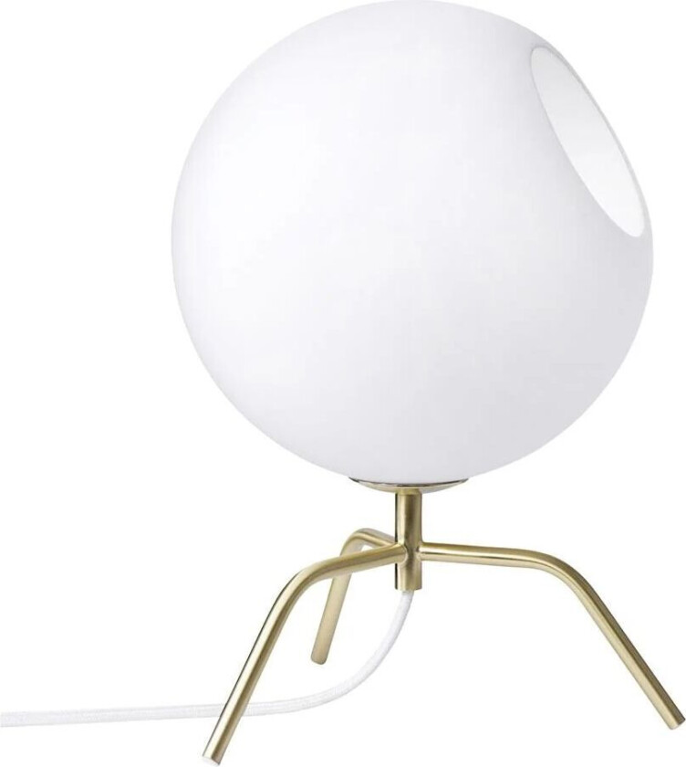 Bug bordlampe hvit-messing