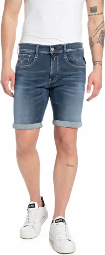Herre, Shorts, Blå, W28
