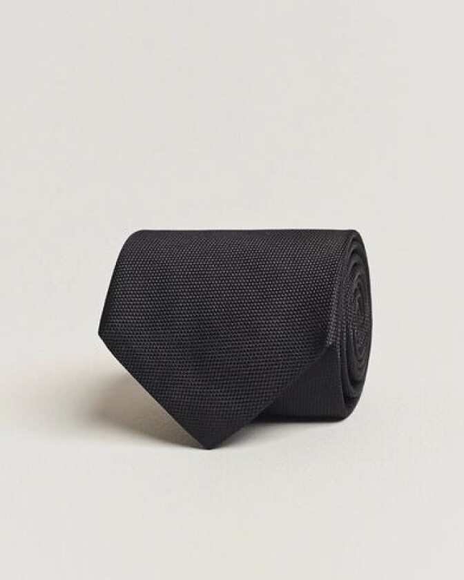 Silk Basket Weave Tie Faded Black