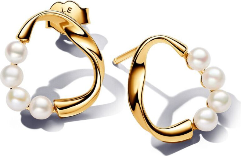 Essence, Øredobber i 925 forgylt sølv med ferskvannskulturperler