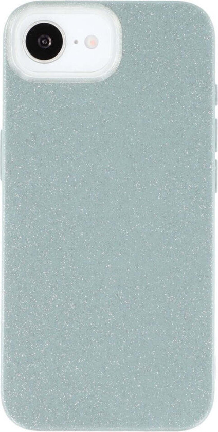 IPhone 16e Fleksibelt Plast Deksel med Glitter - Lysegrønn