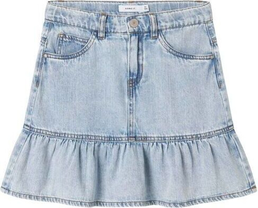 Name It Nkfnynne skjørt til barn, Light Blue Denim