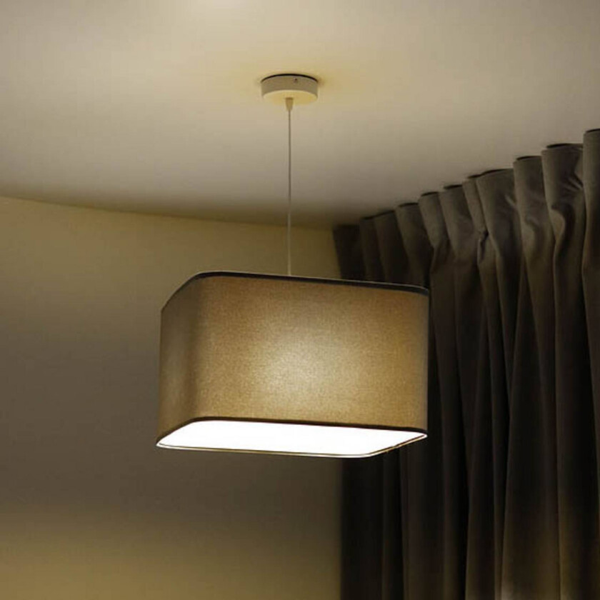 Kwadro hengelampe, grå, 40 x 40 cm, velurstoff